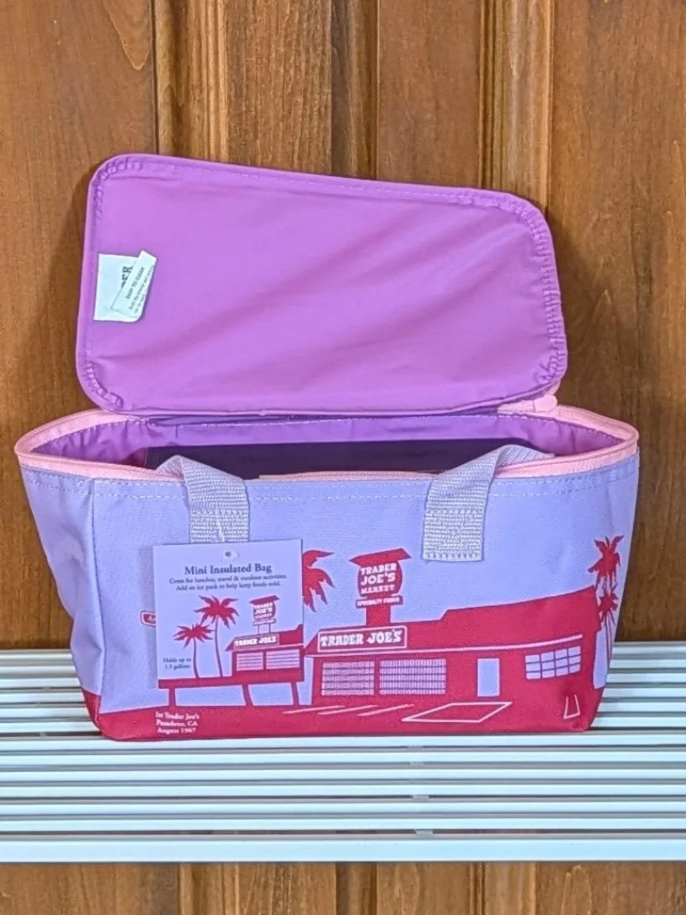Trader Joe’s Mini Reusable Lavender Haze Insulated Cooler Bag -